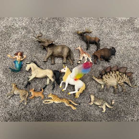 Other - Assorted Animal and Fantasy Figurines by Schleich, safari, papo and beyer